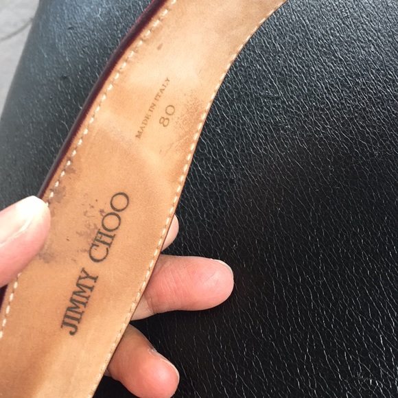 Authentic Jimmy Choo Red Patent belt